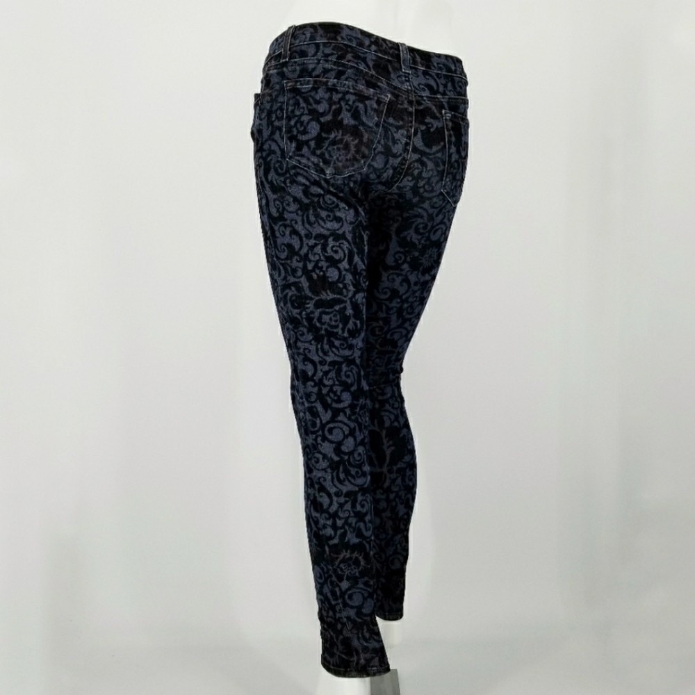 J Brand Skinny Leg Black Brocad Jean Size 26 - Picture 8 of 9
